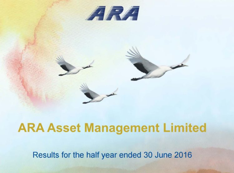 ARA Cover 750x555 - ARA post 1H16 net profit of S$38.7 million